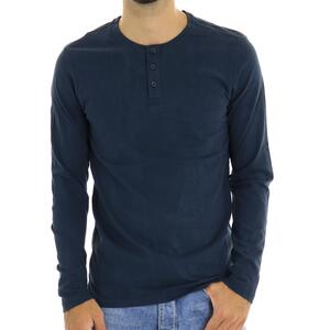 T-SHIRT VINTON LS BLU
